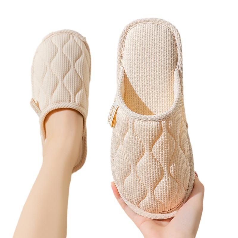 Scarpe e Pantofole in Lino, Scarpe Antiscivolo da Interno in Cotone e Lino con la Sensazione di Camminare sulle Feci
