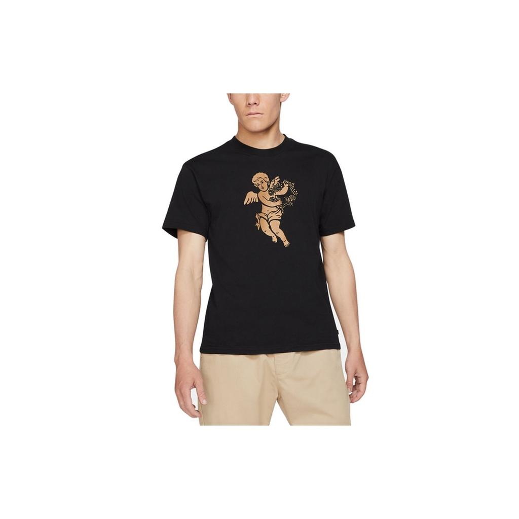 Nike SB Breathable Casual Angel Print Skateboard Short Sleeve T-Shirt Men Tops Black DJ1219-010