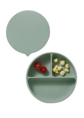 Konny EasyFeed Silicone Silicone Platina com Sucção Louça de Bebê [Konny] Prato, Não Tomba, Louça, Copos, Refeições, BLW, Desmame Liderado pelo Bebê,