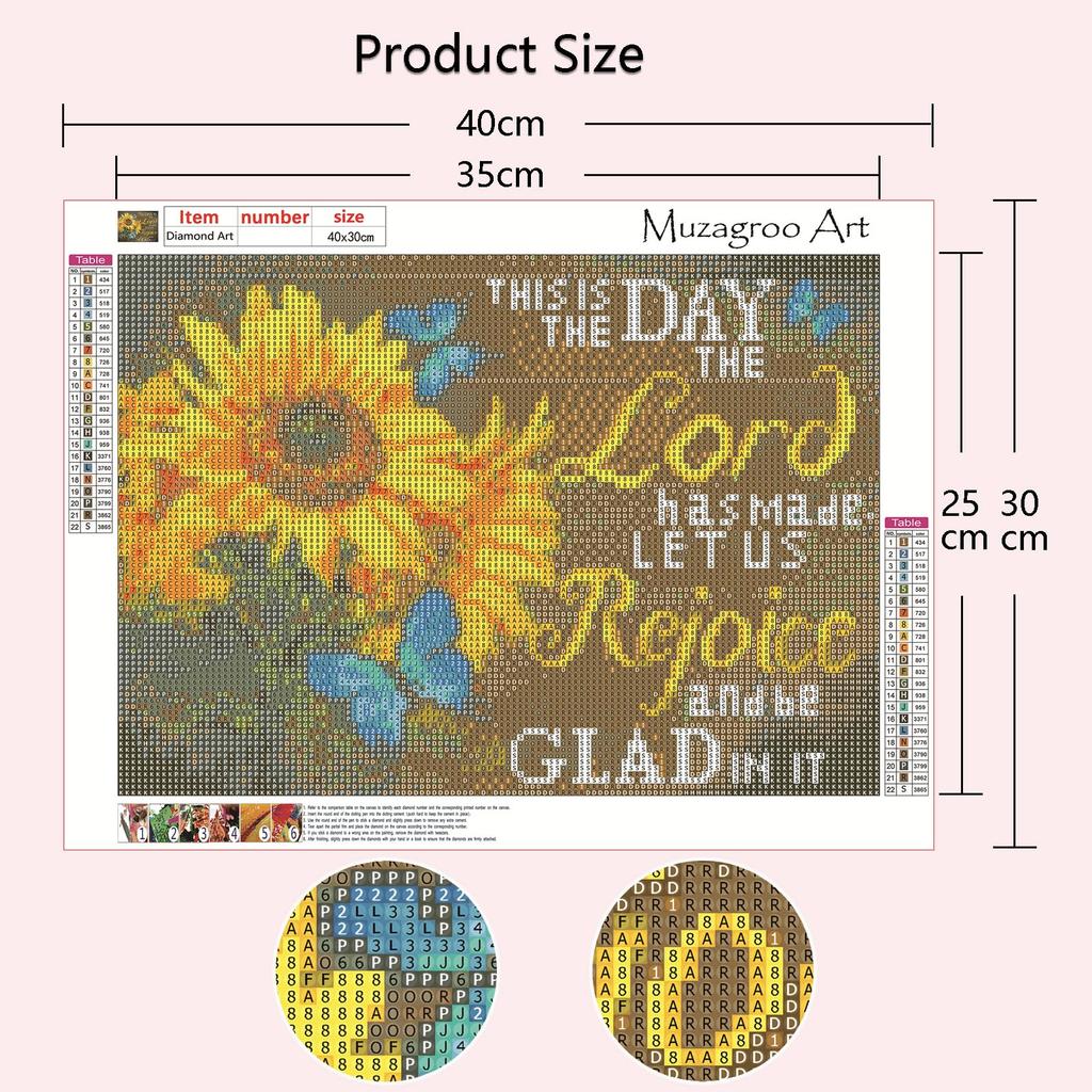 Fokenzary Adult Diamond Painting Kit, DIY Prayer 5D Diamond Art Set for Beginners, Kids Room, 4-Piece Wall Art