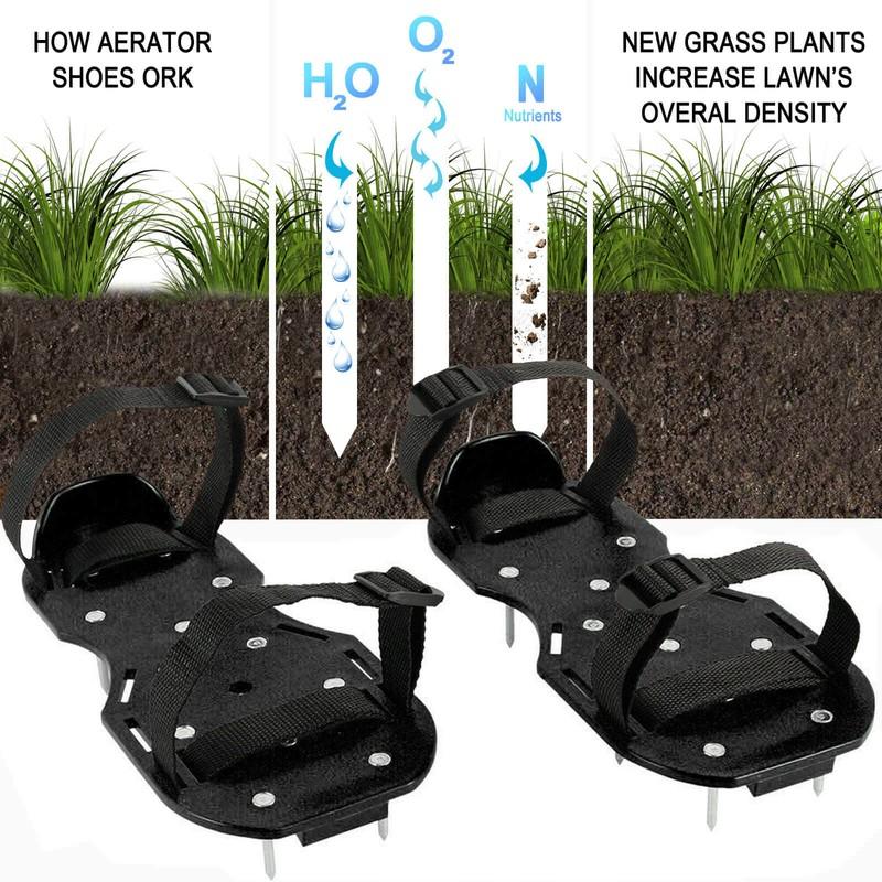 1pair Lawn Punching Shoes For Lawns Courtyards Terraces Garden Lawns Portable Loosen Soil Shoes Gardening Accessories
