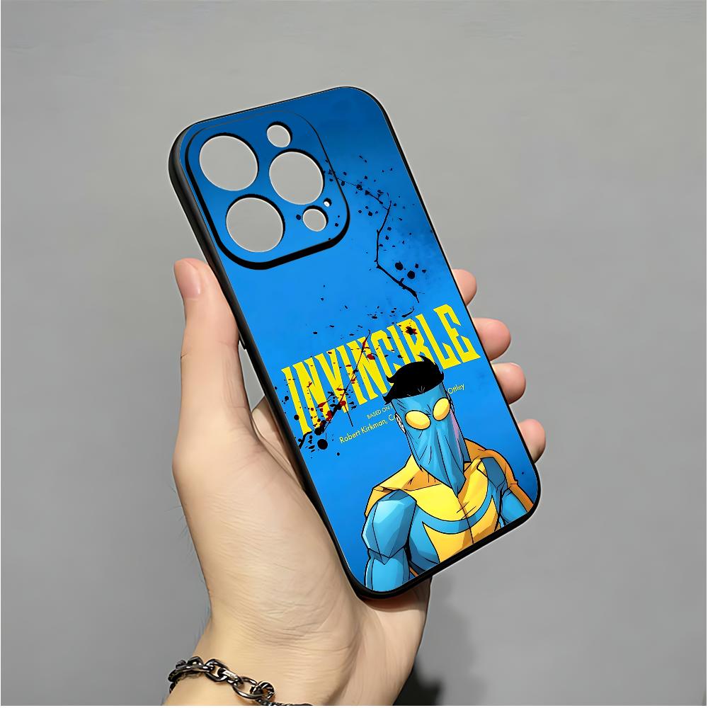 Cool I-InvincibleS Comic Phone Case For IPhone 16,15,14,13,12,11,XS,XR,X,8,7,Pro,Max,Plus,mini Silicone Black Cover