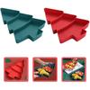Amosfun Christmas Tree Snack Serving Tray 3 Grids Tree Shaped Plates for Dried Fruits Candy Nuts Treats Snack Christmas Party Favors 7 x 10 x 1.2