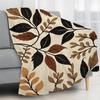 Autumn Leaves Pattern Throw Blanket Warm Fall Design for Living Room Sofa Decor NatureInspiredHome Gift for Her