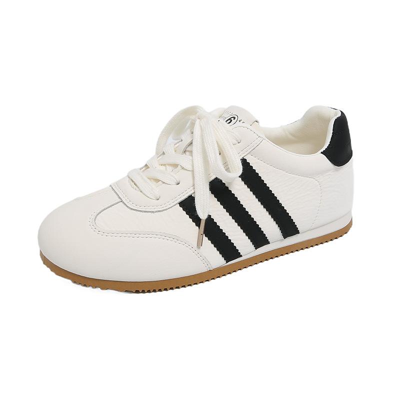 Lightweight and not tired shoes women's 2025 new summer leather thin-soled sports shoes fashionable versatile German training white shoes