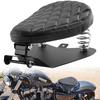 For Harley Custom Chopper Sportster Bobber Honda Yamaha 1SET Motorcycle PU Leather Solo Seat With 3" Spring Bracket Retro