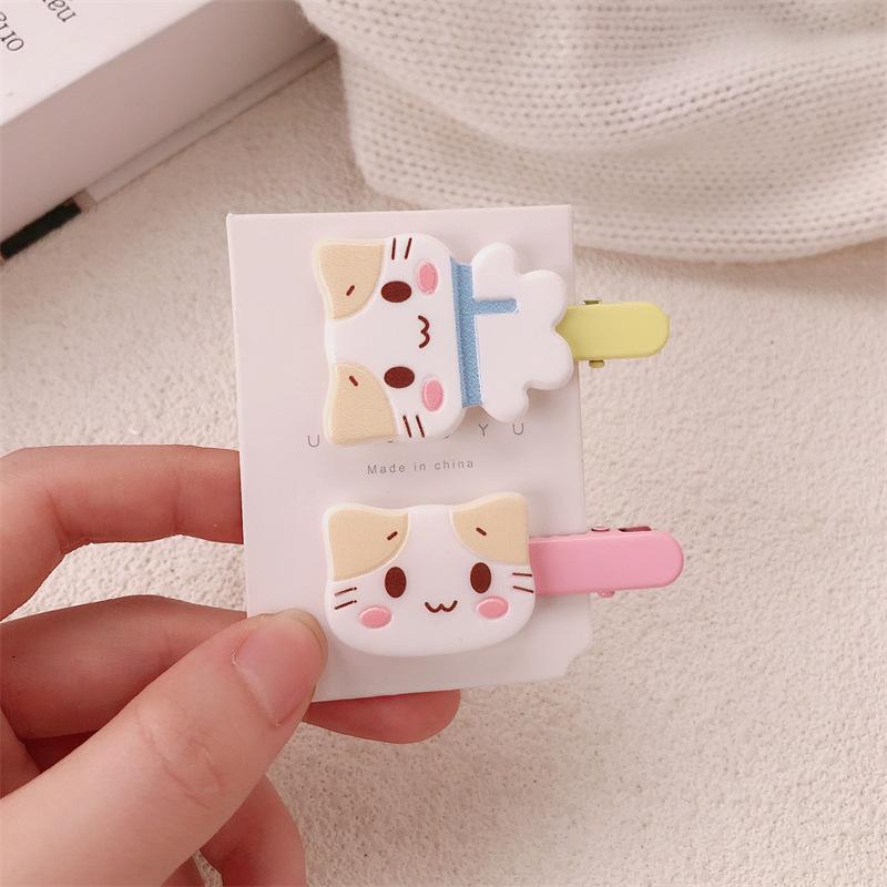 Ankola Red Bowknot Kitten Hair Clip for Girls - Sweet Hairpin Accessory