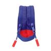 Trousse double scolaire - safta - 21x6x8 cm - Rouge, Bleu, Blanc - Polyester résistant - Fermeture éclair