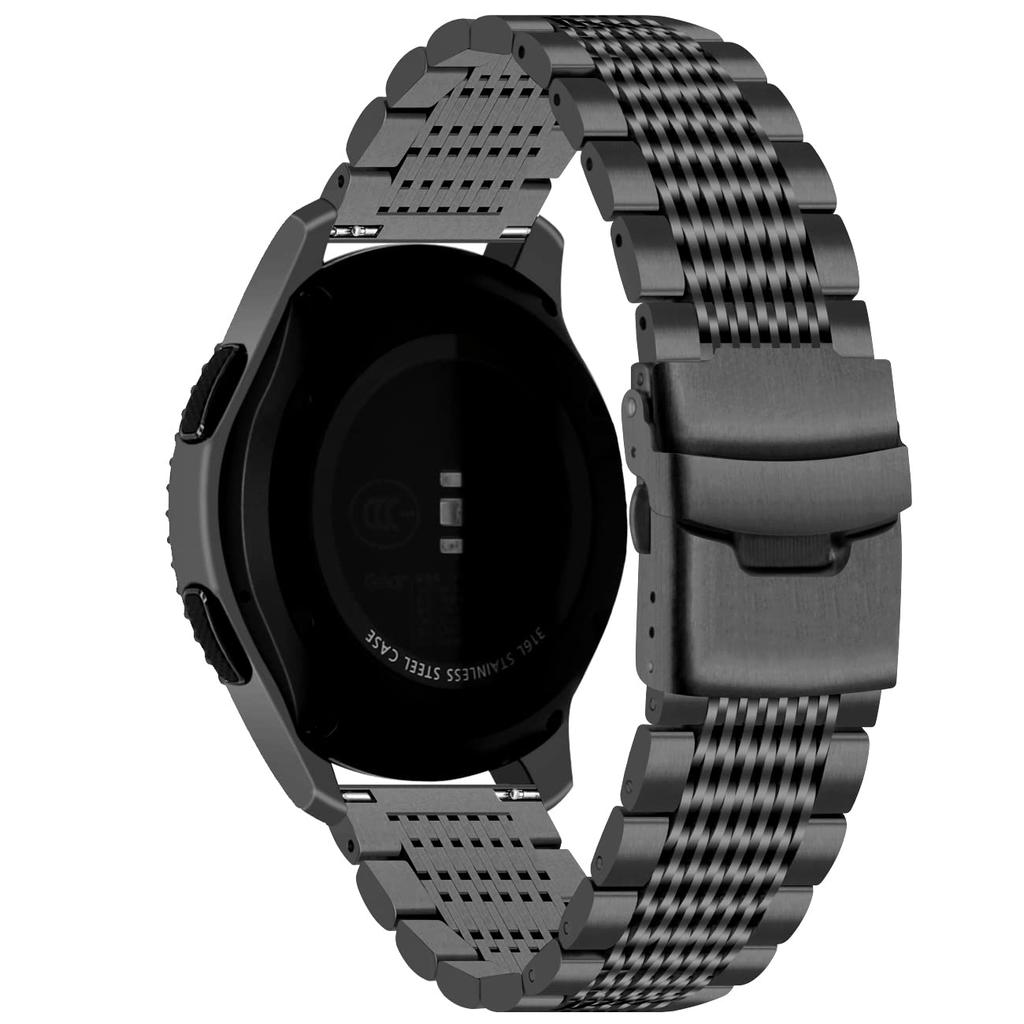 [Kai Tian] 18mm Watch Band Strap Black Watch Replacement Band Metal Stainless Steel Watch Band Replacement Strap Mesh Strap Watch Women's Men's