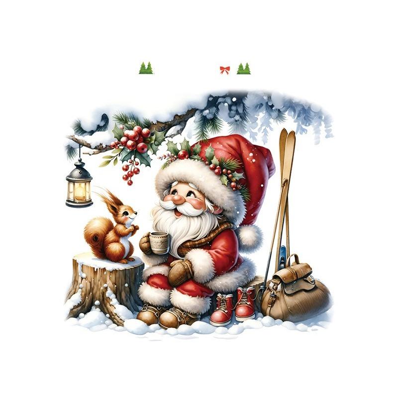 

Наклейки на окна в виде новогодних мультяшных снеговиков и снежинок, рождественские наклейки на окна 2025, самоклеящиеся наклейки 30*30cm