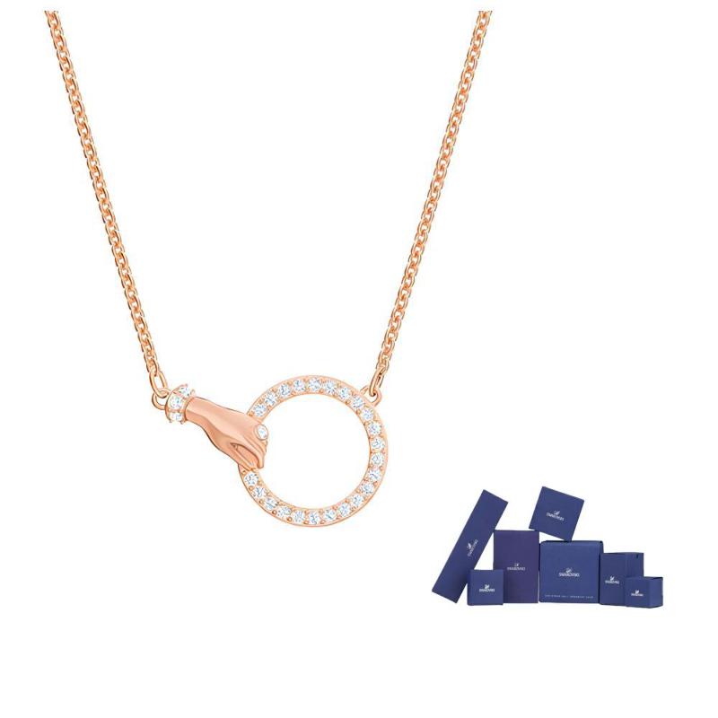 Swarovski Symbolica Faux Crystal Stone, Rose Gold Plated Necklaces Womens Rose Gold F-Original brand box (color random) розового золота