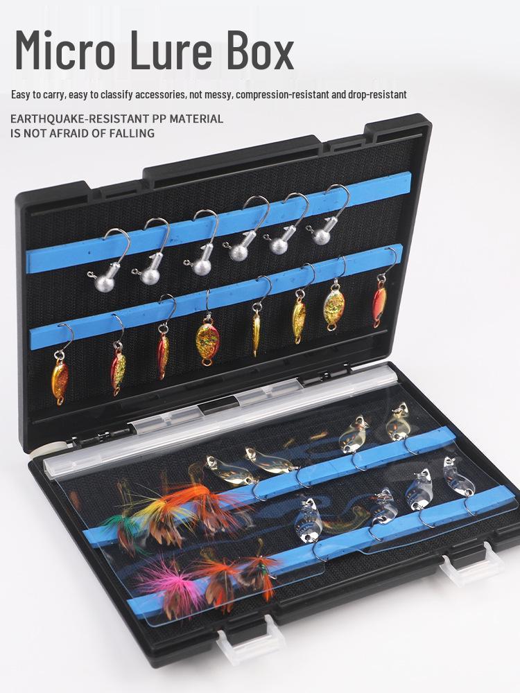 

Double-Sided Ultra-Thin Fishing Tackle Box with Large Capacity - Lure, Bait, and Jig Head Storage
