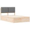 Bed Frame with Upholstered Headboard Light Grey 120 x 190 cm