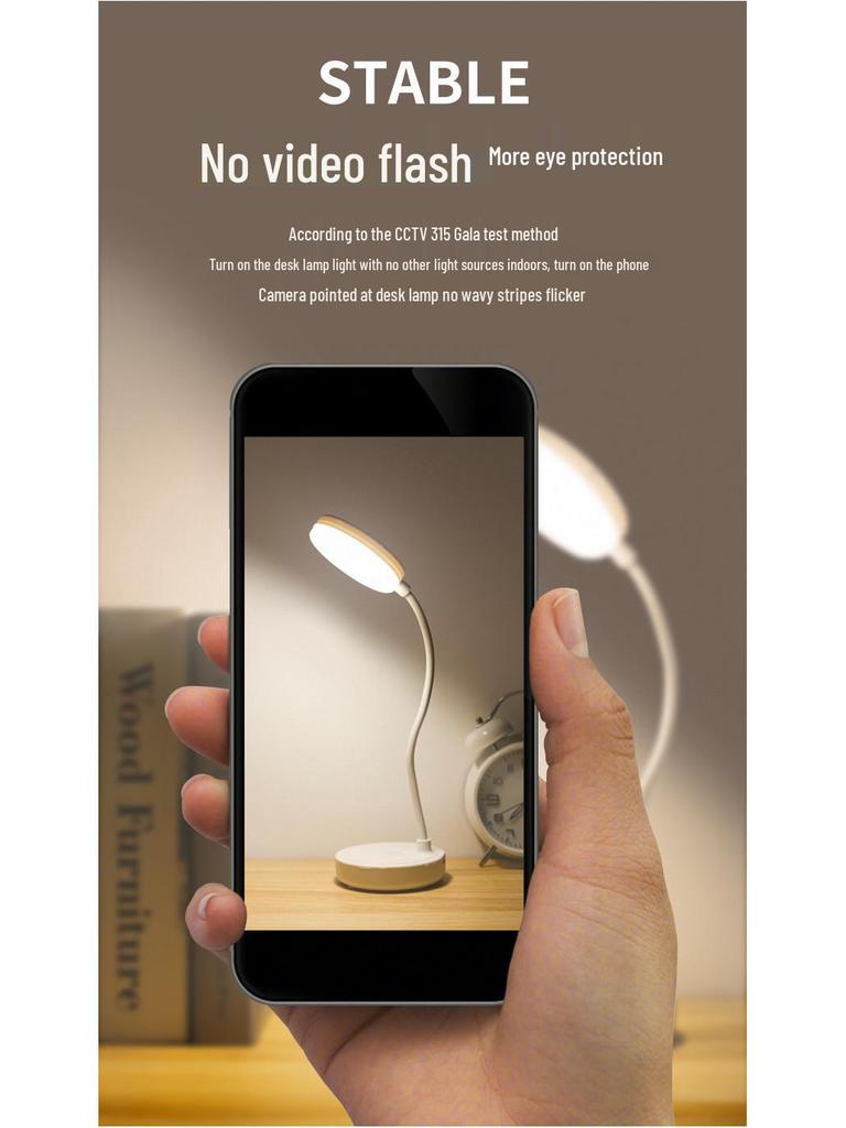 Rechargeable LED Table Lamp for Dorms & Kids - Eye Protection Bedside Lamp