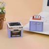 1 Set Dollhouse Simulation Mini Kitchen Utensils Gas Stove Model Scene Decoration Dolls House Miniature Kitchen Accessories