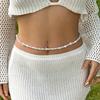 Einfaches Design Taille Bauch Kette Samenperlen Dünner Gürtel Seestern Muschel Kette Seestern Muschel Bohemian Körperkette Party Schmuck
