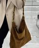 Women's Versatile Frosted Leather Tote Bag with Braided Rope Details - Large Capacity Shoulder Handbag