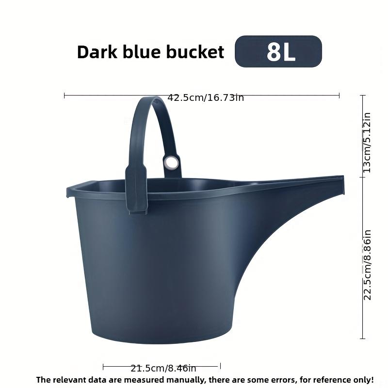 2.11gal Watering Can with Measurement Scale, Plastic Fertilizer Bucket, Long-Spout Garden Watering Bucket for Vegetable and Flower Watering (Dark Blue,8L) темно-синий