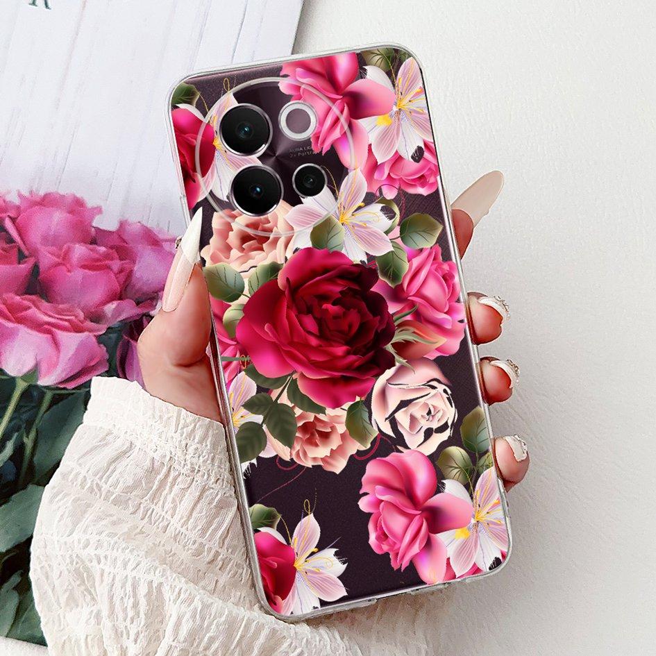 For Vivo V40 Lite 5G Case Transparent Silicone Soft TPU Back Cover Lovely Heart Case For Vivo V40Lite 5G V2341 Shockproof Bumper