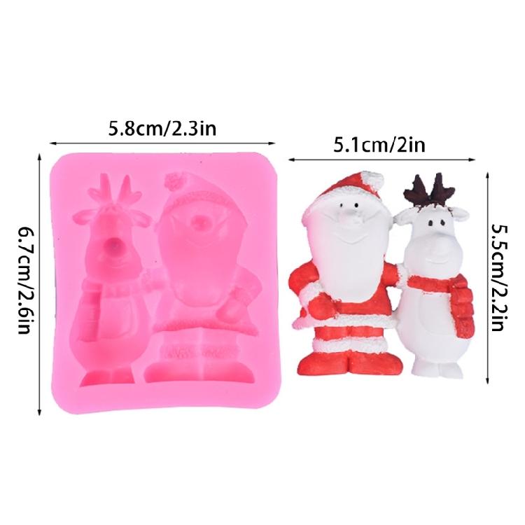 Weihnachtsmann Rentier Silikonform Fondantform Weihnachtsbäckerei DIY Zubehör