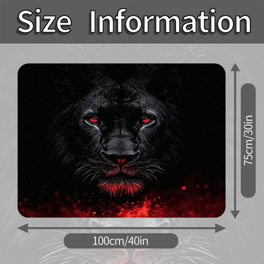 1pc Cool Black Panther Print Car Trunk Mat, Interior Protection Cargo Liner, Durable Polyester Floor Mat