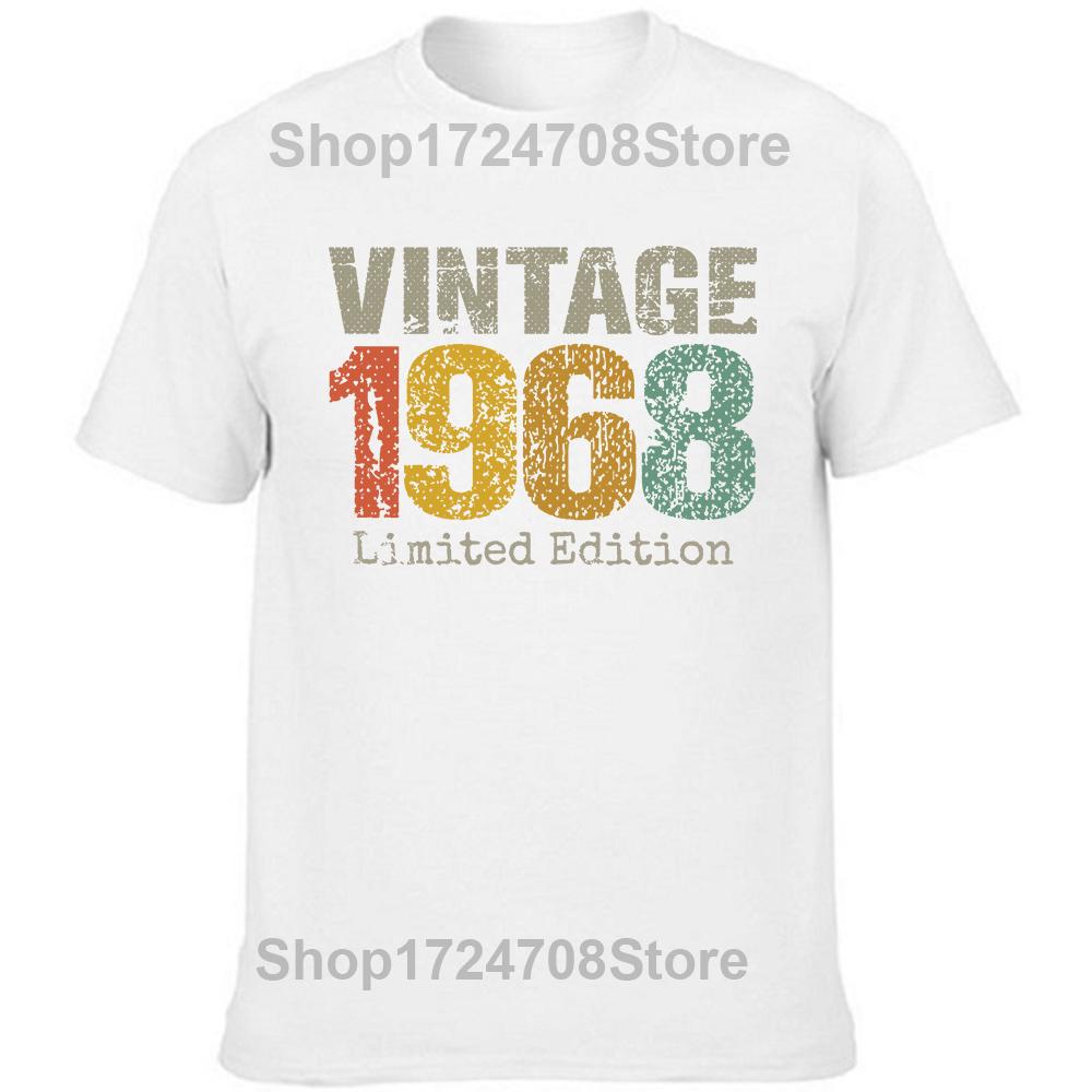 Novelty Born in 1968 Vintage T Shirts Graphic Cotton Streetwear Short Sleeve Birthday Gifts Summer Style T-shirt Mens Clothing