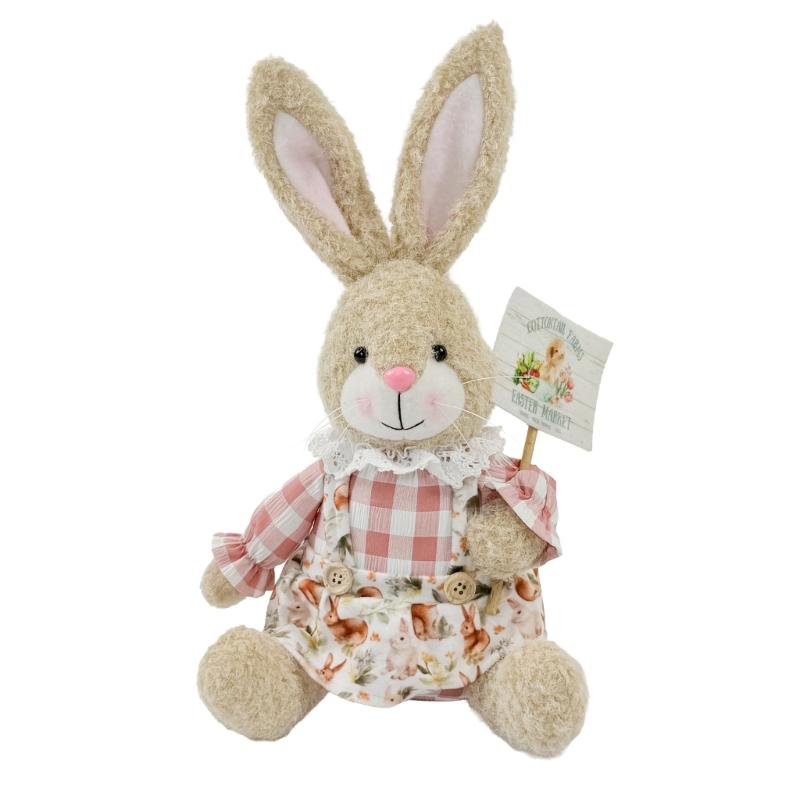 

Happy Easter Themed Rabbit Figure Celebratory Worktop Ornament Perfect For Holiday deck And Gift Option