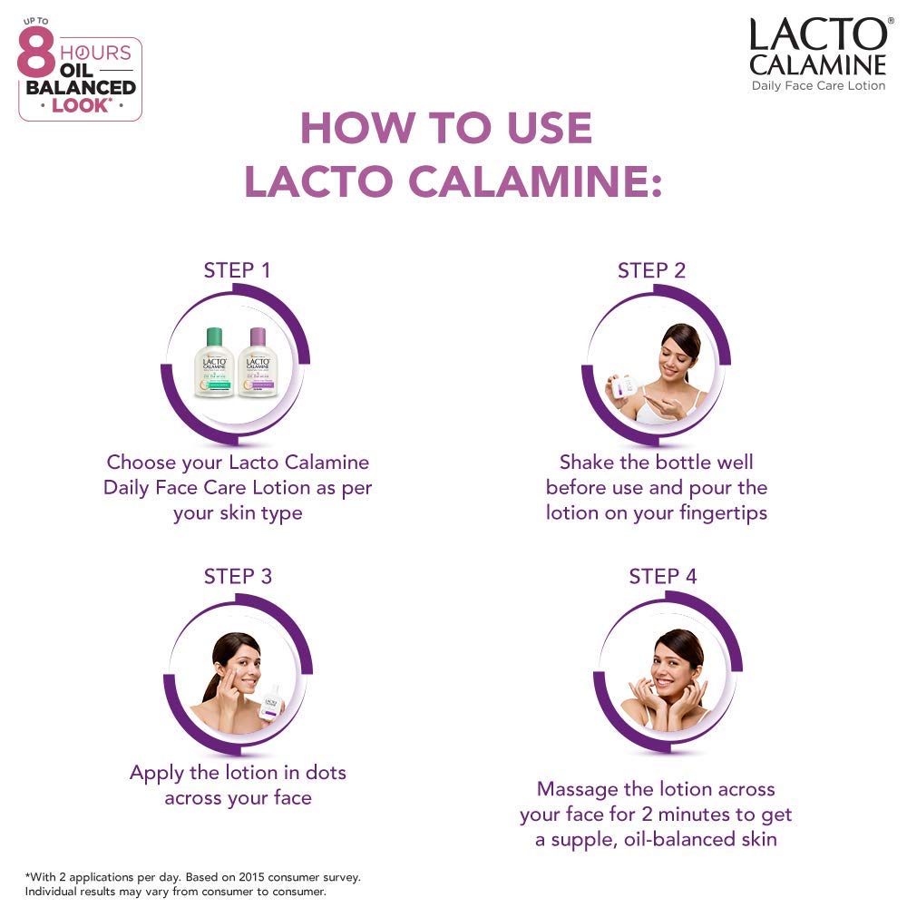 Lacto Calamine Oil Control Lotion for Oily Skin, 30ml Pack, Lightweight Hydrating Face Moisturizer