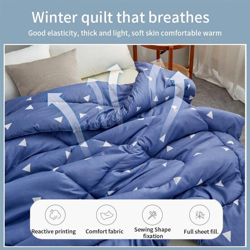 Thickened Spring Warm Autumn Quilt Warm Bedding In Autumn And Winter The Four Seasons Polyester Fibre Quilt