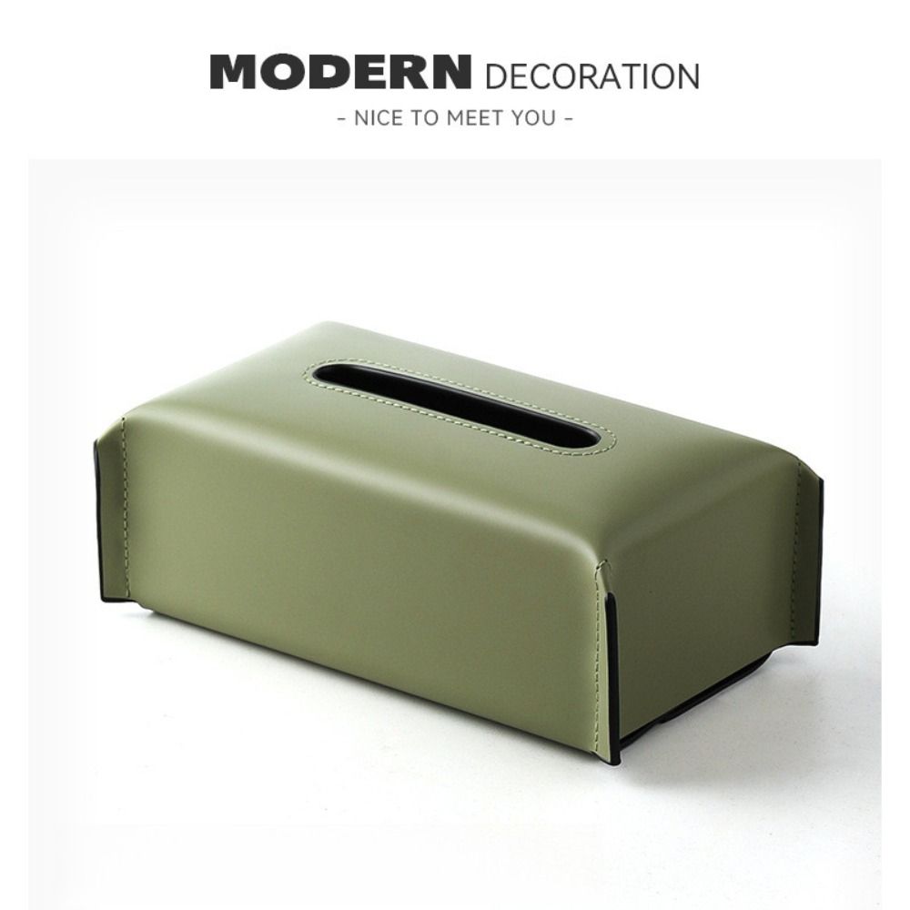 Puppy Dog Design Tissue Box Cover PU Leather Tissue Case  for Living Room