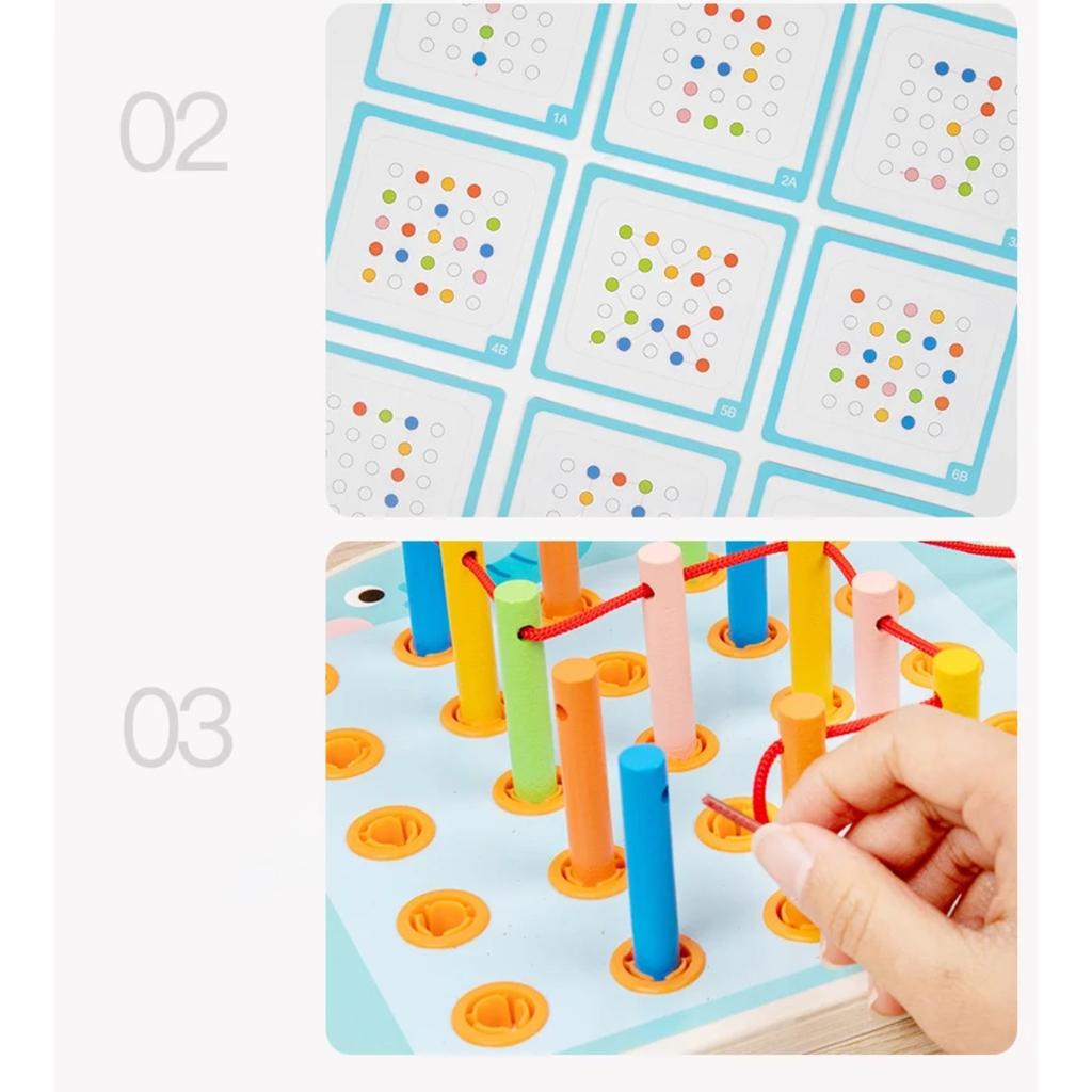 Montessori Educational Rope Play Early Educational Threading Parent-Child Toys Exercise Hands and Feet Flexibility Toys Gifts