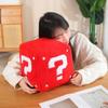 Mario Question Mark Box Plush Toy Cartoon Stuffed Doll Room Sofa Gift Decoration