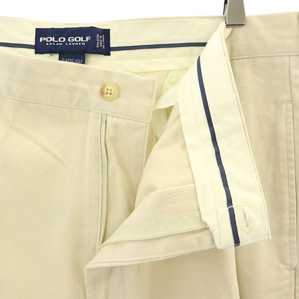 POLO GOLF Logo Patch Golf Tack Chino Shorts W42 Beige Biggs Men's Used