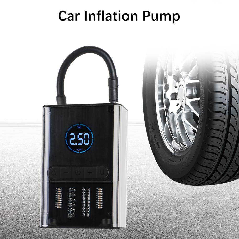 Tire Gases Machines LED SOS Light Portable Car Air Pump Wireless Intelligent Digital Display Tire Inflator Pump Car Air Compressor Electric