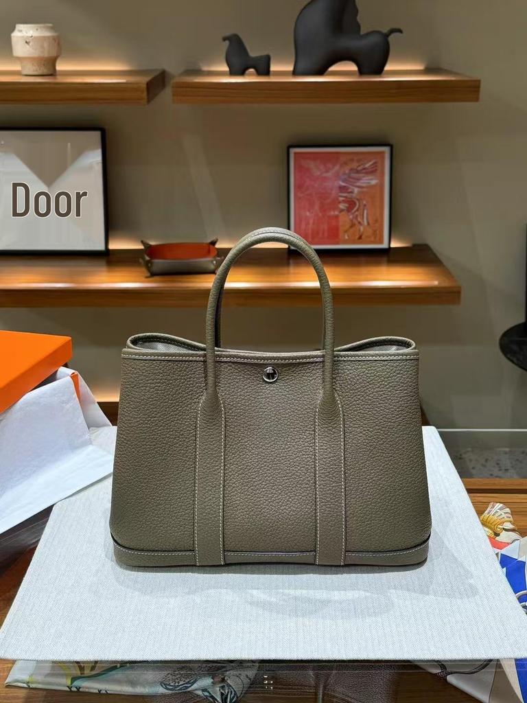 Geantă Tote de Grădină din Piele de Vacă 30cm - Geantă Versatilă de Mână & de Umăr Messenger 2024