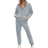 Women's 2-piece Hooded Tracksuit Set With Zip-up Casual Sweatpants And Tracksuit
