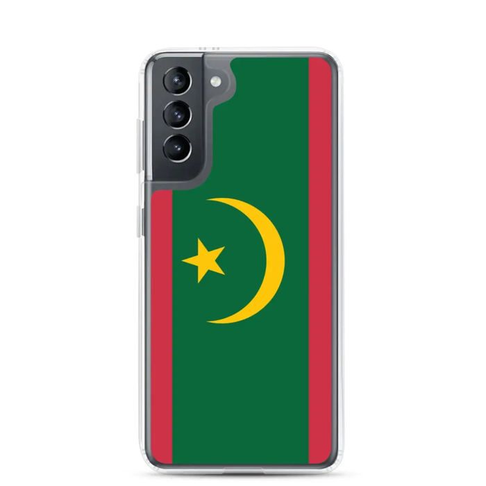 Coque Téléphone - Samsung - Galaxy S21 Plus - Drapeau de la Mauritanie - Souple - Multicolore