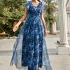 Evening Dress Party Dress Bridesmaid Dress Graduation Season Dance Dress Long Dress Evening Party Dress Blue