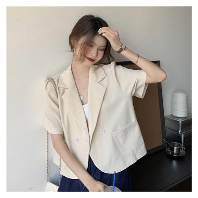 Women's White Summer Jacket Loose Fit Slim Waist Minimalist Chic Office Ready Comfortable Fashionable Blazer