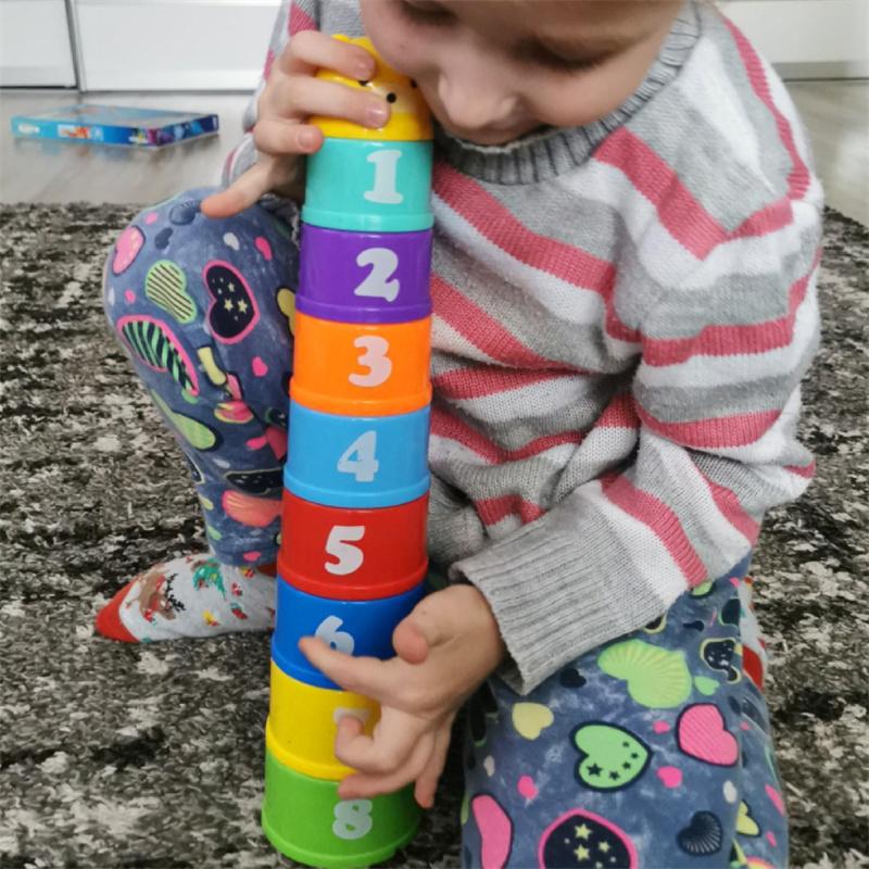 Figura de tiro real e letras crianças brinquedos educativos 9 peças bebê diversão empilhamento copos brinquedo divertido arco-íris copos empilháveis torre mini urso brinquedo presentes