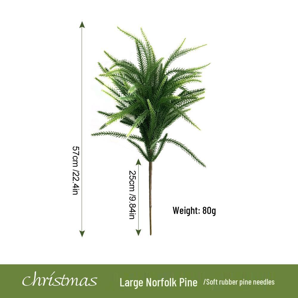 Artificial Christmas Cypress Pine Vine Décor with Plastic Greenery