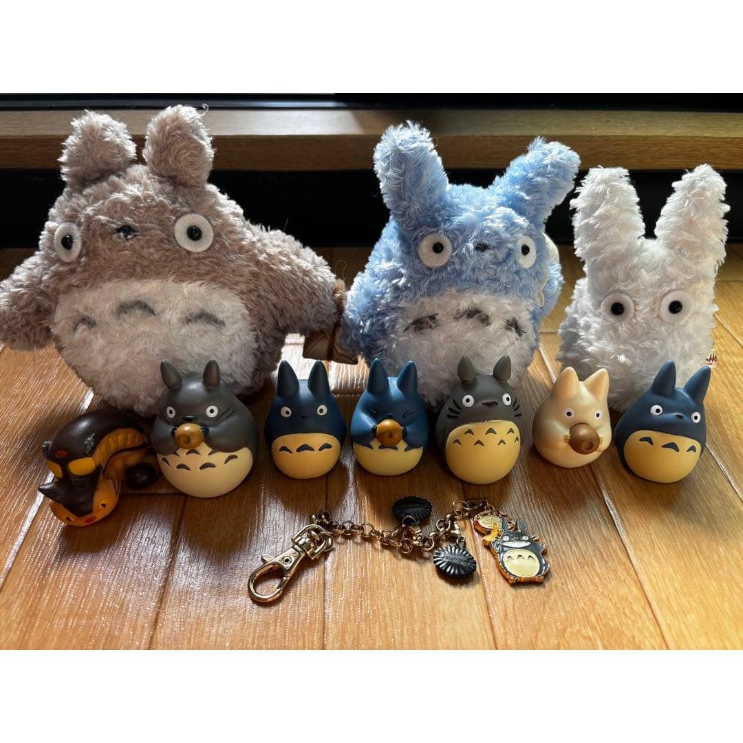 Totoro stuffed animal and figure set