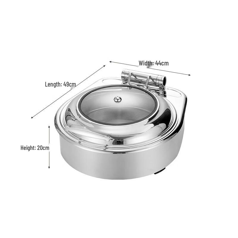 ZISIZ Round Electric Buffet Warmer Chafing Dish