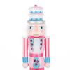 Pink Candy Style Wooden Nutcracker Ornament
