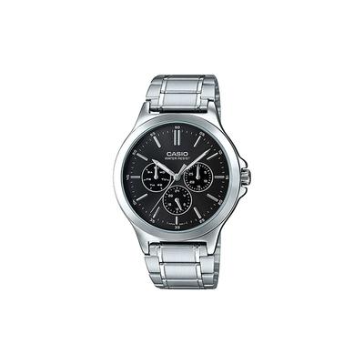 STANDARD Series Waterproof 30 M Quartz Movement Stainless Steel Strap Japanese and Korean Watch Men's Watch Black Dial MTP-V300D-1A