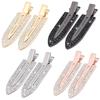 Alloy Diamond Seamless Hairpin Fashion Creative Shovel Shaped Duckbill Clip Rhinestone Bangs Clips For Girls Hair Accessories