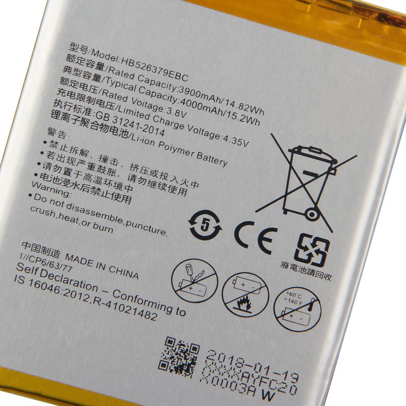 Wiederaufladbarer Lithium-Akku Für Huawei Enjoy 5 TIT-AL00 CL10 Honor 4C Pro Y6 PRO HB526379EBC Telefonakku 4000mAh