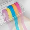 1.5cm Transparent Snow Yarn Ribbon for Gift Wrapping, DIY Crafts, Hair Accessories, and Chiffon Projects.