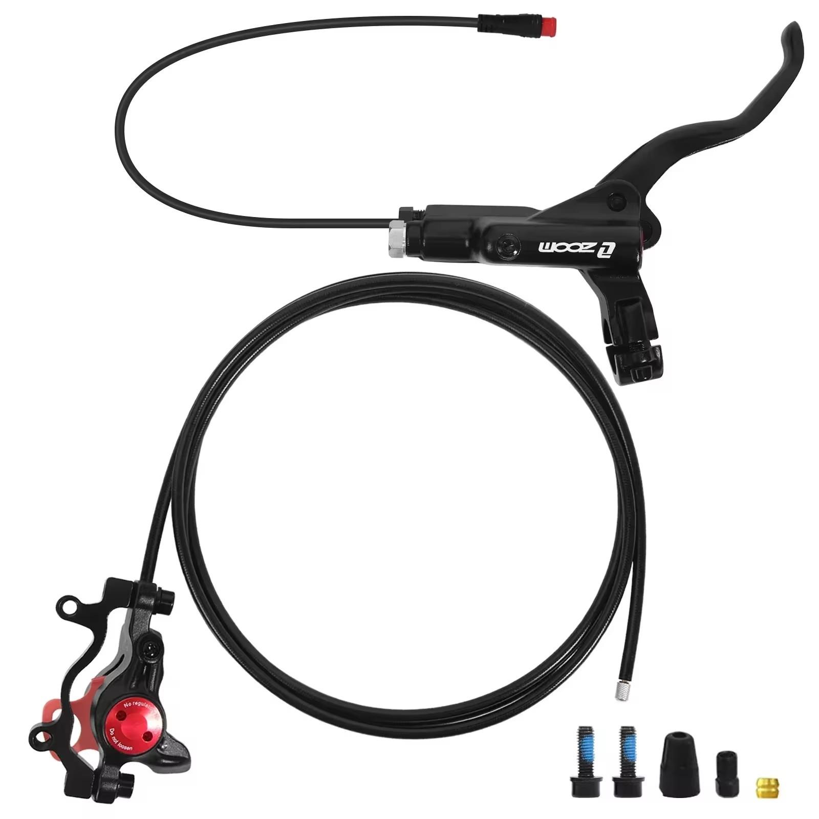 ZOOM 2 Piston E-Bike Scooter Hydraulic Brake Set MTB 1100/1850mm Bicycle Hydraulic Disc Brake Electric Scooter Brake Bike Parts Rear