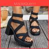 Roman Sandals For Women Summer High Heel With Adjustable Tape For Stylish Comfort